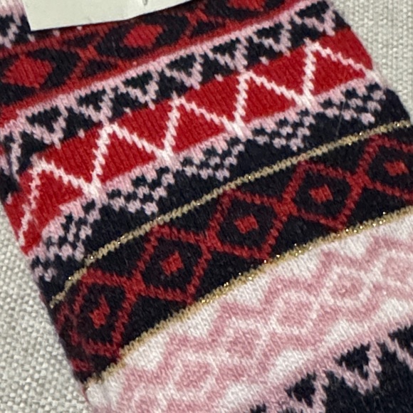 Free With $25 Purchase-NWT Maurices Crew Socks-OS-Wool Blend-Pink/Navy/Red - Picture 4 of 6